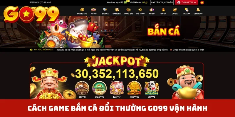 Cách game bắn cá đổi thưởng GO99 vận hành