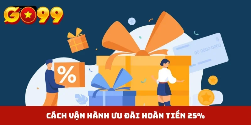 Cách vận hành ưu đãi hoàn tiền 25%