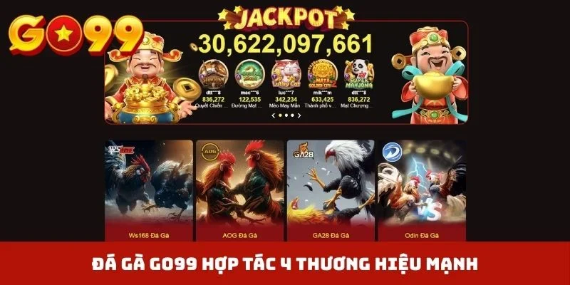 Đá gà GO99 hợp tác 4 thương hiệu mạnh