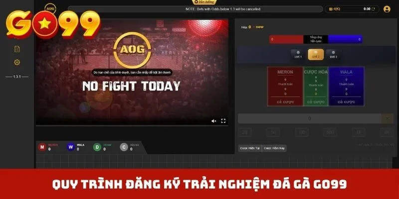 Quy trình đăng ký trải nghiệm đá gà GO99